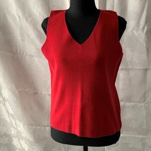 Carolyn Taylor Sweater Tank Top Medium Red